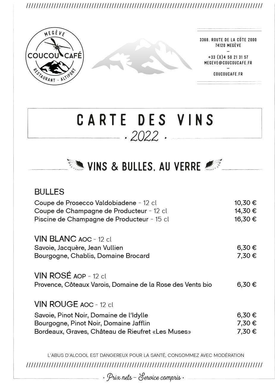 Carte des Vins 2022 - Coucou Café